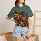 Witchcraft Cauldron T-Shirt — Spooky Flame Sorceress Graphic Tee