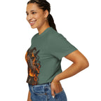 Witchcraft Cauldron T-Shirt — Spooky Flame Sorceress Graphic Tee
