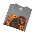 Werecat Horror Halloween T-Shirt — Fiery Moon Beast Graphic Tee