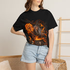 Witchcraft Cauldron T-Shirt — Spooky Flame Sorceress Graphic Tee