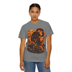 Werecat Horror Halloween T-Shirt — Fiery Moon Beast Graphic Tee