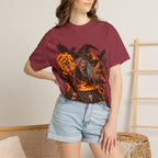 Witchcraft Cauldron T-Shirt — Spooky Flame Sorceress Graphic Tee