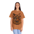 Scarecrow Reaper Halloween T-Shirt — Spooky Pumpkin Field Graphic Tee