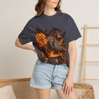 Witchcraft Cauldron T-Shirt — Spooky Flame Sorceress Graphic Tee