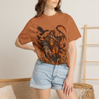 Scarecrow Reaper Halloween T-Shirt — Spooky Pumpkin Field Graphic Tee