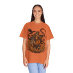 Scarecrow Reaper Halloween T-Shirt — Spooky Pumpkin Field Graphic Tee
