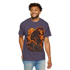 Werecat Horror Halloween T-Shirt — Fiery Moon Beast Graphic Tee