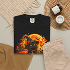 Halloween Black Cat T-Shirt – Pumpkin Moon Witchy Autumn Graphic Tee