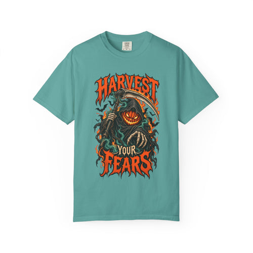 Harvest Your Fears Pumpkin Scythe Halloween T-Shirt